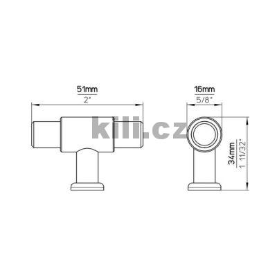 Knopka 2604-51 PB12 �ern� mat