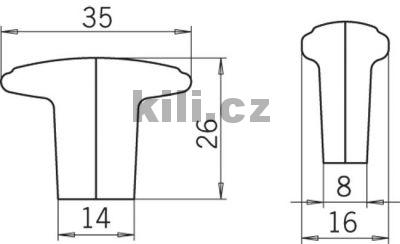 Knopka 1652-35 ZN4 nikl mat