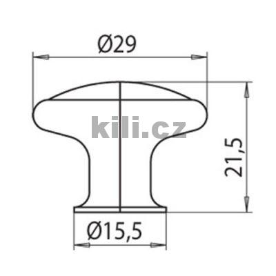 Knopka 1700-29 ZN29 PC5 starost��bro/porcel�n b�ov� praskan�