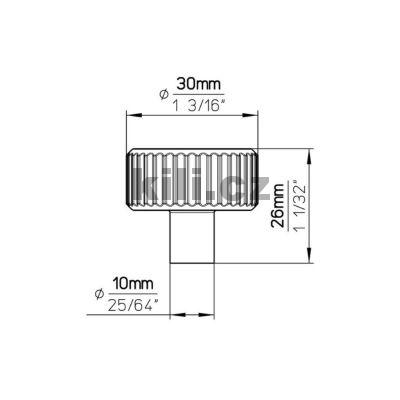 Knopka 2595-30 PB12, �ern� mat
