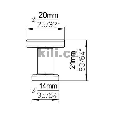 Knopka 2505-20 ZN21 nikl jemn� brou�en�
