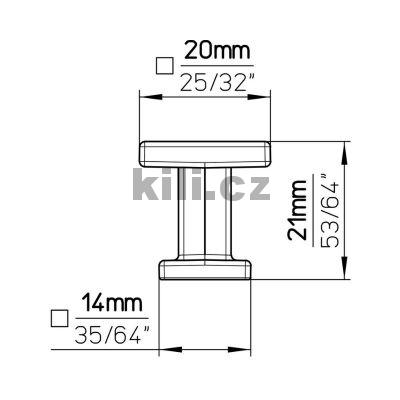 Knopka 2506-20 ZN21 nikl jemn� brou�en�