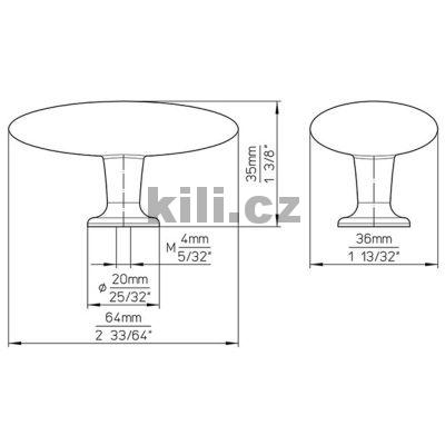 Knopka RADANA �ern� mat