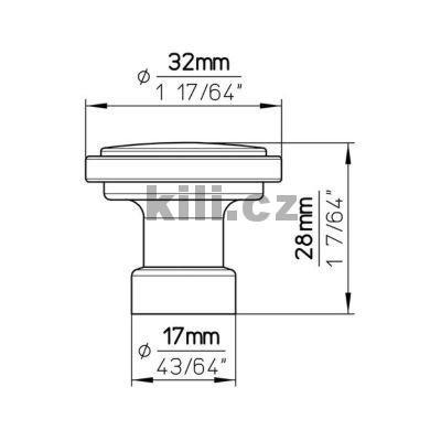 Knopka 2605-32 PB12 �ern� mat