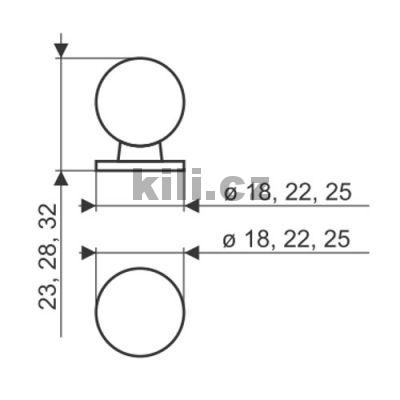 Knopka LUNITA nikl mat - V�prodej jen do vyprod�n� z�sob!
