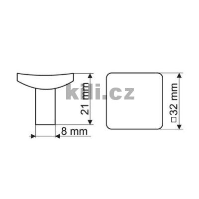 Knopka VETIRO chrom mat