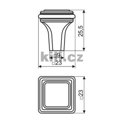 Knopka CASTELLO staromosaz patina