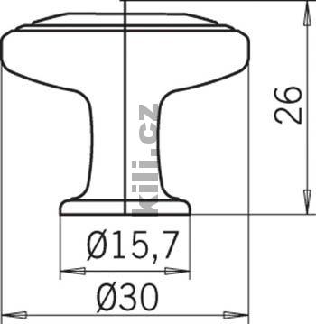 Knopka 1971-30 ZN1 A4 chrom/b�l�