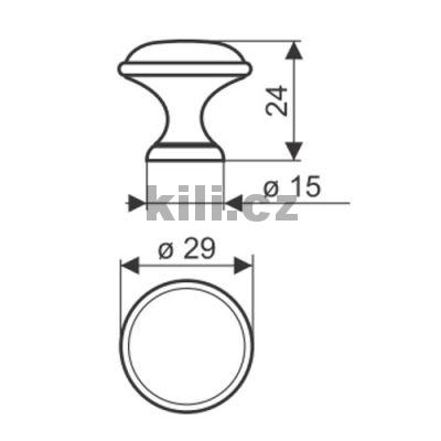 Knopka VICTORIA zlat�/porcel�n