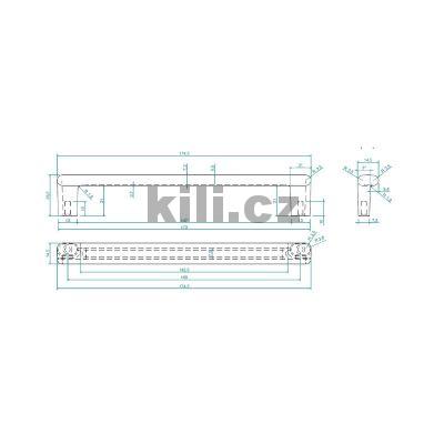�chytka Oblong 160 b�l� mat