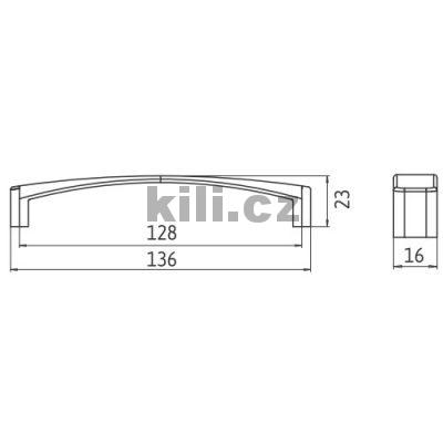 �chytka ZOE 128 nikl brou�en� lesk
