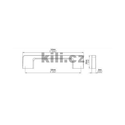 �chytka LUISA 128 chrom mat