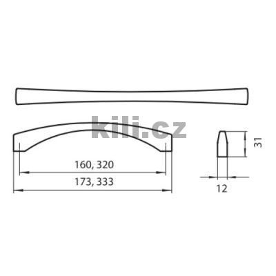 �chytka SIRENA 320 nikl brou�en� lesk