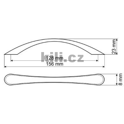 �chytka RIBANNA 128 chrom mat