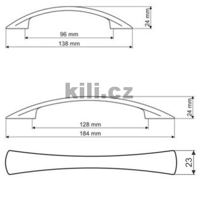 �chytka VESENIA 128 nikl brou�en� lesk