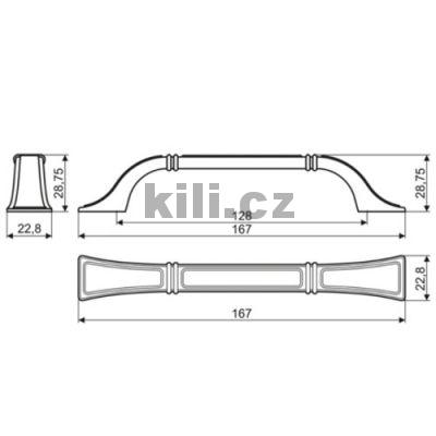 �chytka CASTELLO 128 staromosaz patina