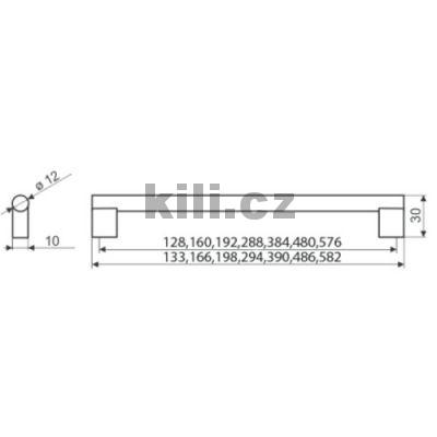 �chytka ADELA 192 nikl brou�en� lesk