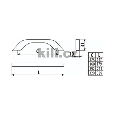 �chytka CONO 192 antracit mat soft touch