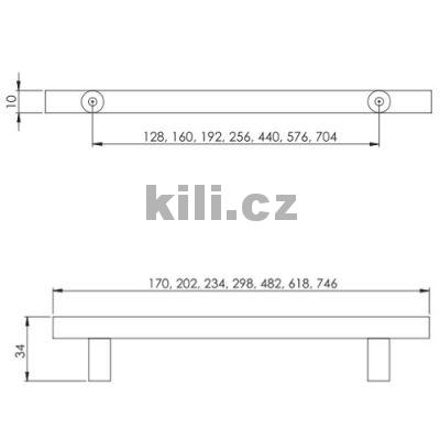 �chytka LAVINIA 128 chrom  lesk