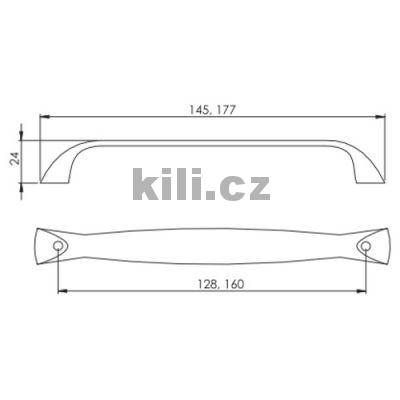 �chytka PATRICIE 128 chrom  lesk