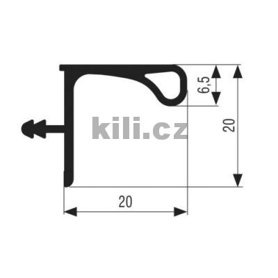 �chytka profilov� hlin�k, S068/Nat - 4000 mm