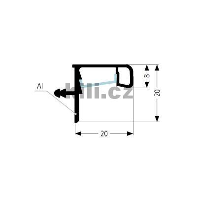 �chytka profilov� pro LED nerez brou�en�, S068/LED/Ne - 2000 mm