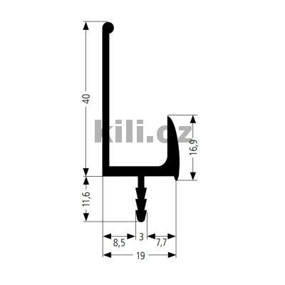 �chytka profilov� nerez brou�en�, S2506/Ne - 2900 mm