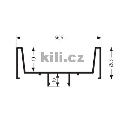 �chytka profilov� svisl� b�l� lesk, S159/02L - 4500 mm