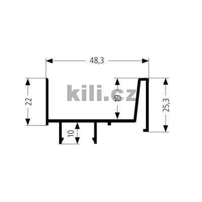 �chytka profilov� svisl� zlat�, S160/Zl - 4500 mm