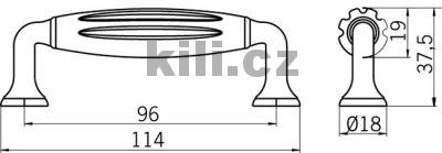 �chytka BRIGITA 96 c�n brou�en�/plast b�l�