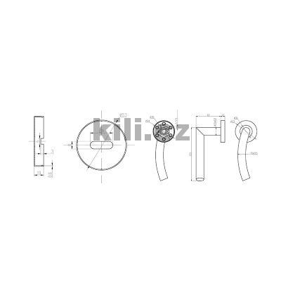 Klika/klika KILI CHILLI, brou�en� nerez, WC