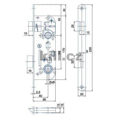 Z�mek WC K 222, lev�
