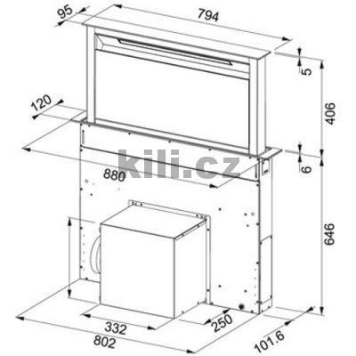 Odsava� par FDW 908 IB XS NEW �ern� sklo/nerez