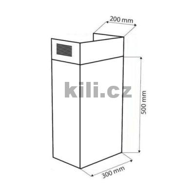 Teleskopick� kom�nek odsava�e FMY/FMA/FSMA/FSMO nerez-pro vn�j�� odtah
