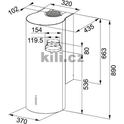 Odsava� par kom�nov� FTU 3805 XS nerez