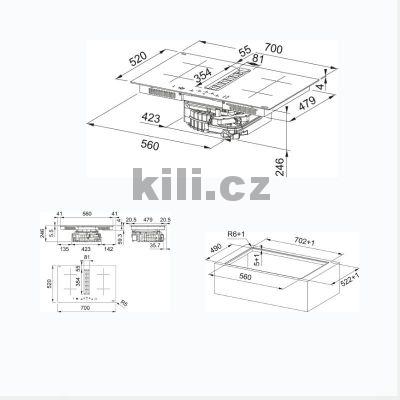 Odsava� par v induk�n� varn� desce FSM 7072 4RC HI �ern� sklo